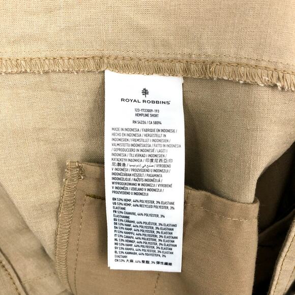 ROYAL ROBBINS Men's Hempline Shorts Size 40 Tan True Khaki 10" Inseam NWT - Picture 16 of 16